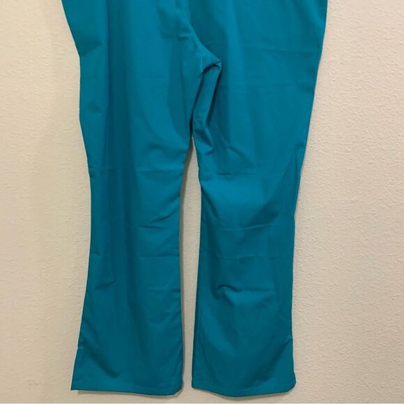 Dickies Teal High Waist Scrub Pants Women’s Large Draw String Pockets. - Picture 8 of 12